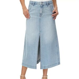 New without tag. Frye Front Slit Light Wash Denim Skirt Size 28/6